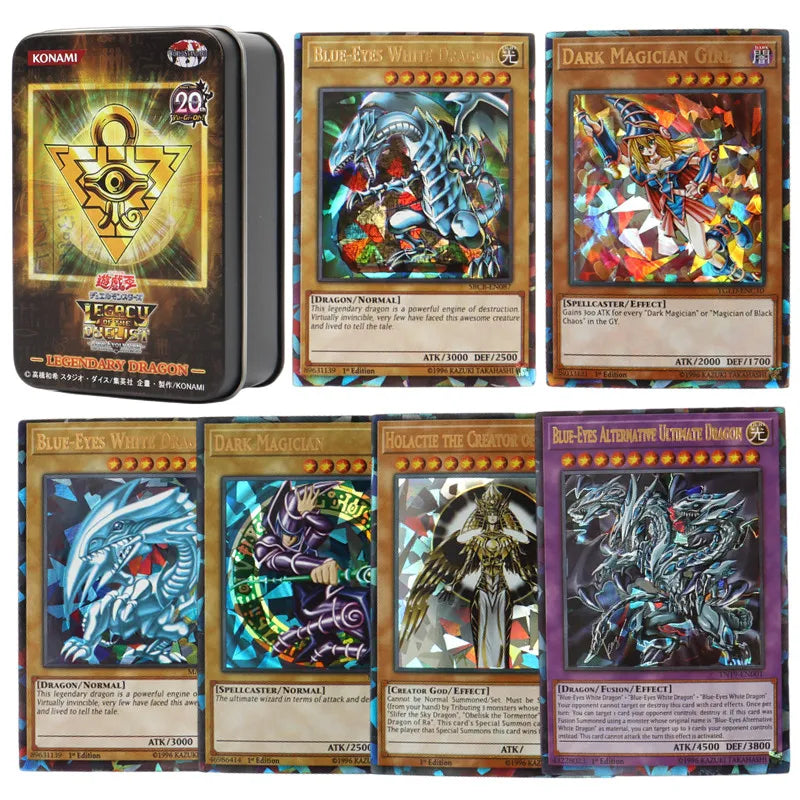 72PCS Yugioh Cards with Tin Box Yu Gi Oh Card Holographic English Version Golden Letter Duel Links Game Card Blue Eyes Exodia 72PCS Yugioh Cards with Tin Box Yu Gi Oh Card Holographic English Version Golden Letter Duel Links Game Card Blue Eyes Exodia